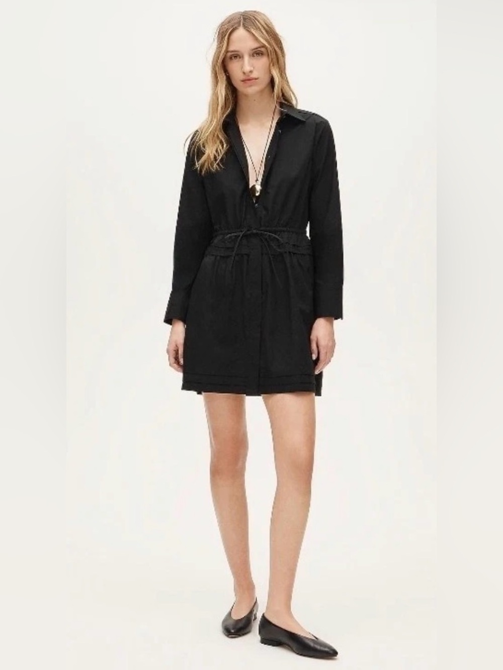Nwt J. CREW Elena Mini Shirt-dress in Black 10